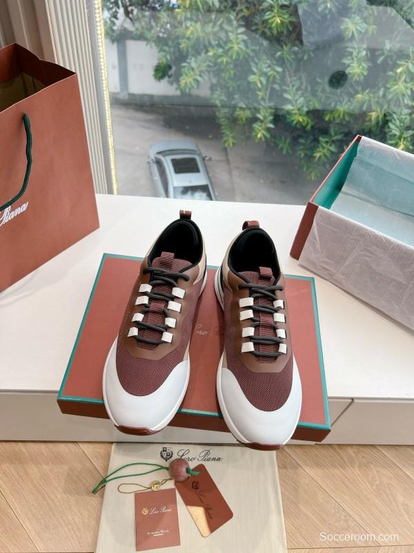 2024 Unisex Le Parmentier Brown Beige Knit Casual Sneakers Top Version MJ00340