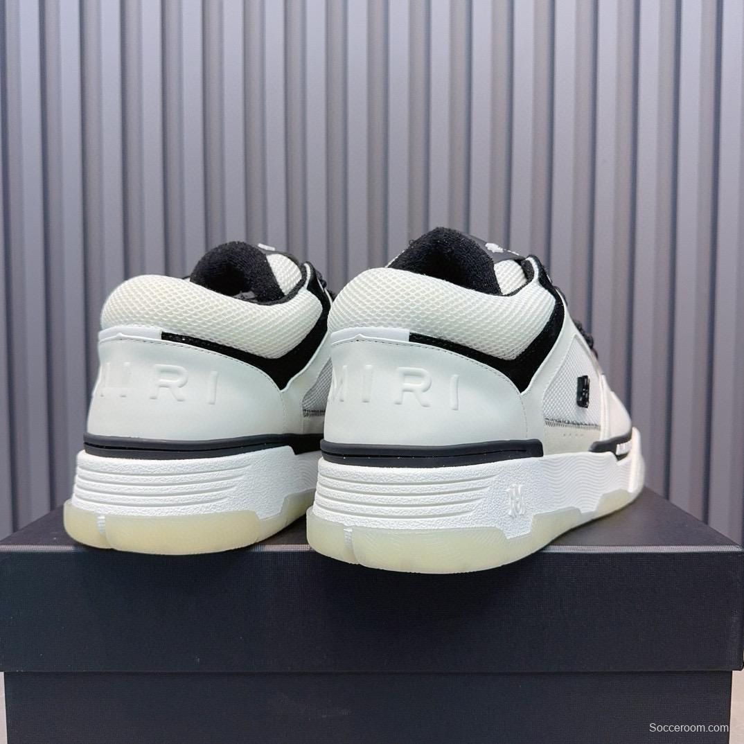2024 Unisex Amiri Black White Leather Sneakers MJ00360