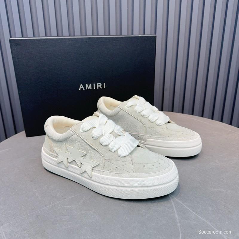 2024 Unisex Amiri White Leather Sneakers MJ00300