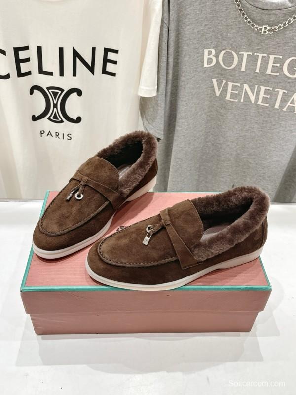 2024 Women LP Brown Suede Loafer MJ00300