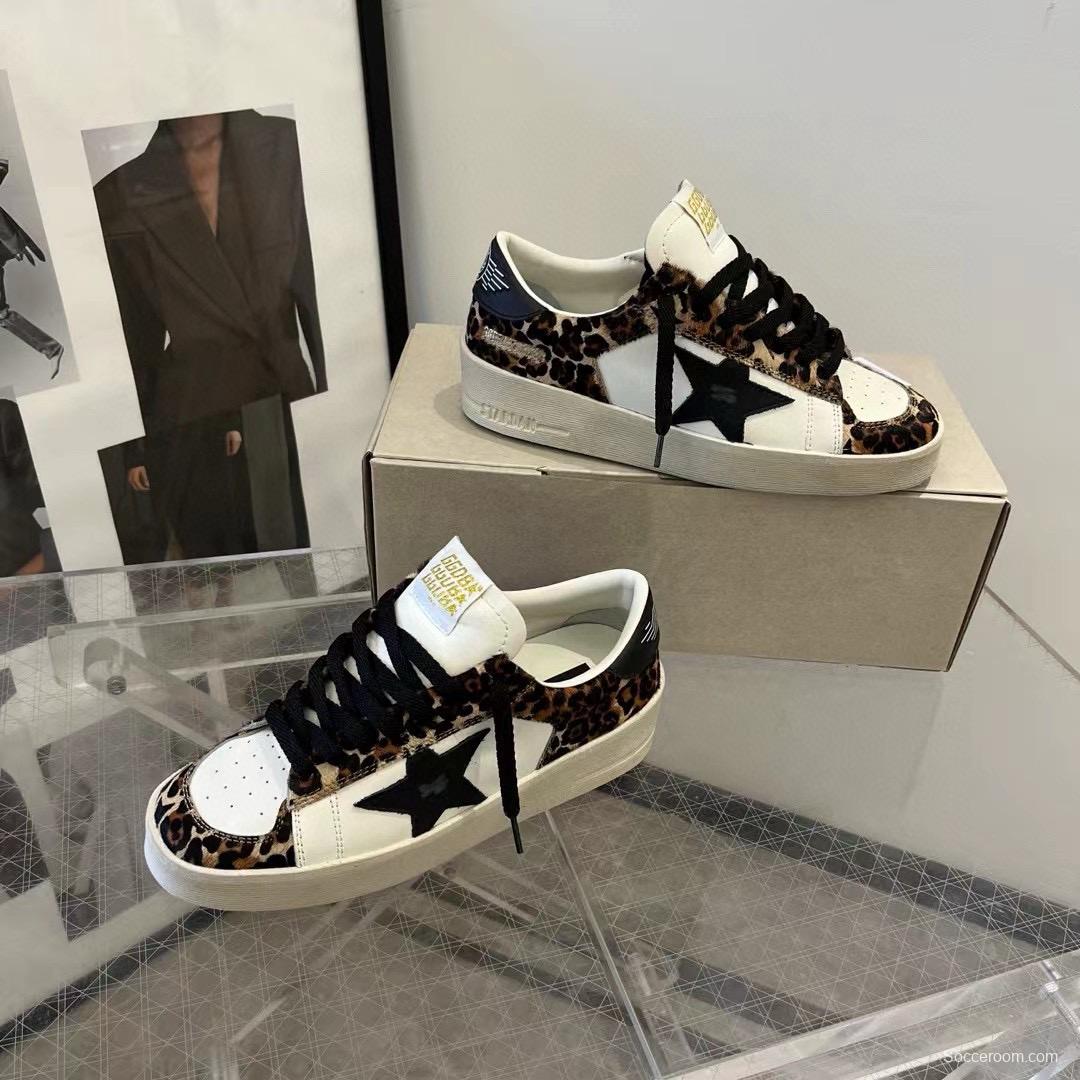 2024 Women GGDB White Leopard Leather Sneakers MJ00260