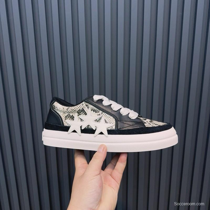 2024 Unisex Amiri Black White Leather Sneaker MJ00300