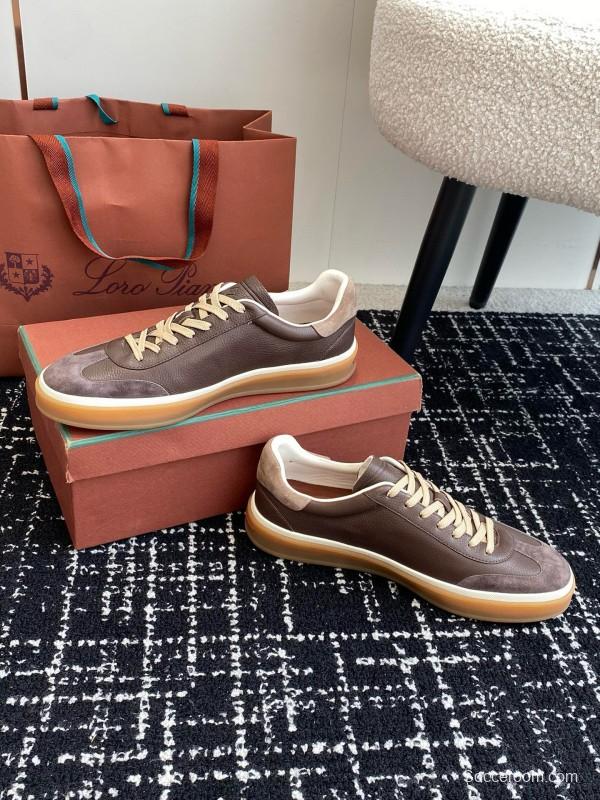 2024 Unisex LP Brown Taupe Leather Plimsolls MJ00320