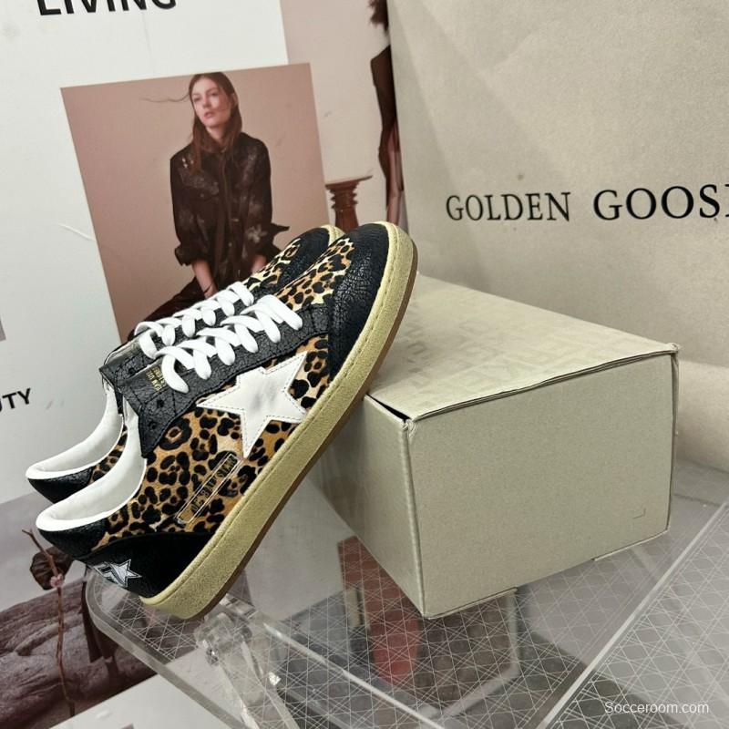 2024 Unisex GGDB Leopard Black White Leather Suede Low Top Sneakers MJ00260