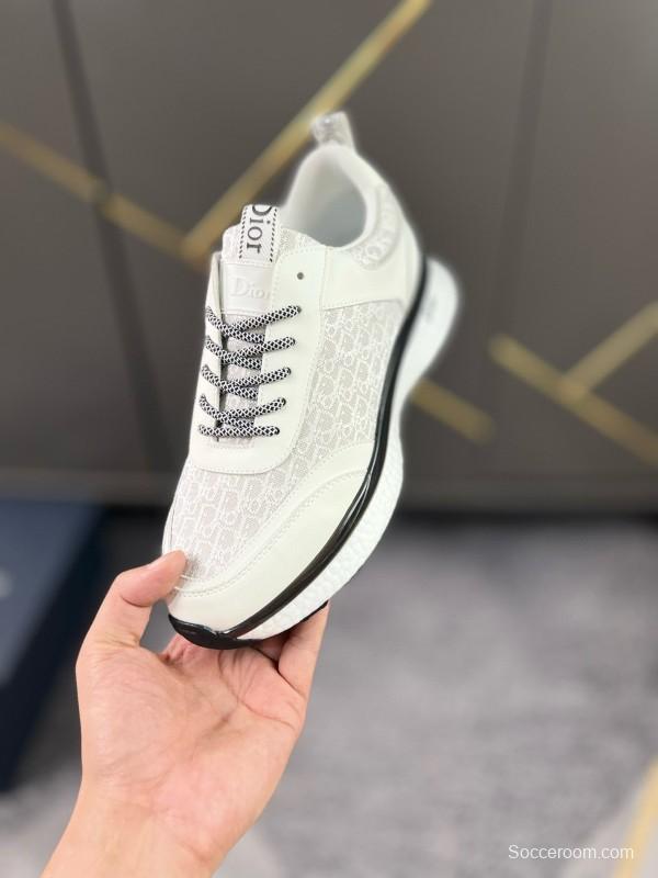 2024 Unisex Dior White Mesh Leather Casual Sneakers MJ00270