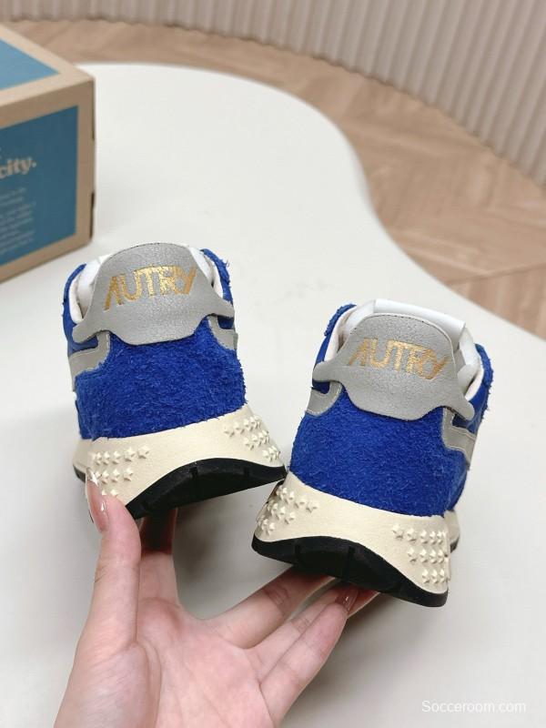2024 Men Autry Blue Grey Suede Mesh Sneakers MJ00330