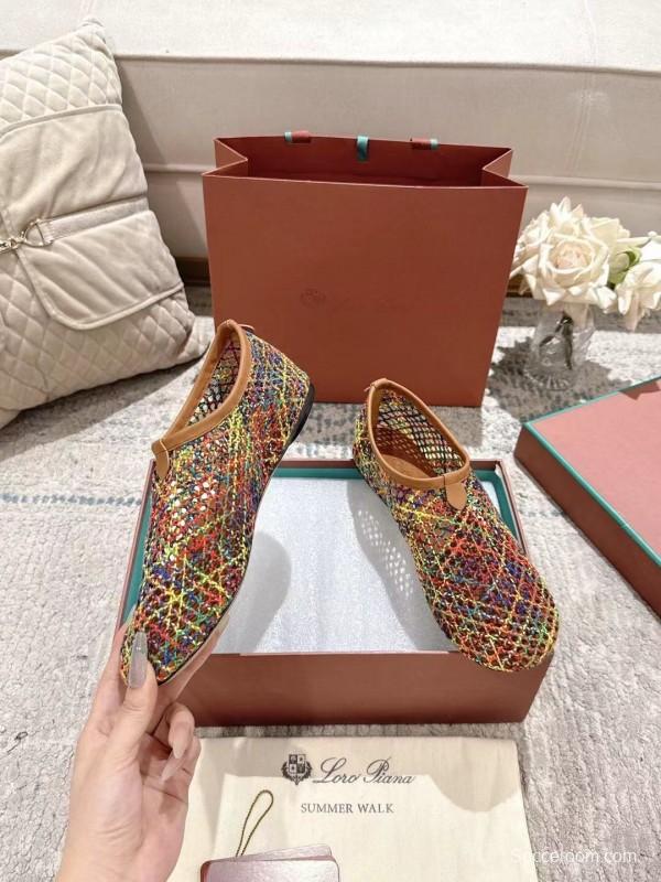 2025 Women Le Parmentier Multicolor Knit Ballet Flat LY00250