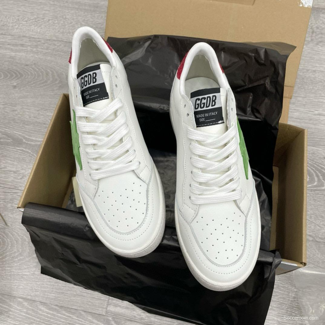 2024 Unisex GGDB White Green Leather Sneakers MJ00260