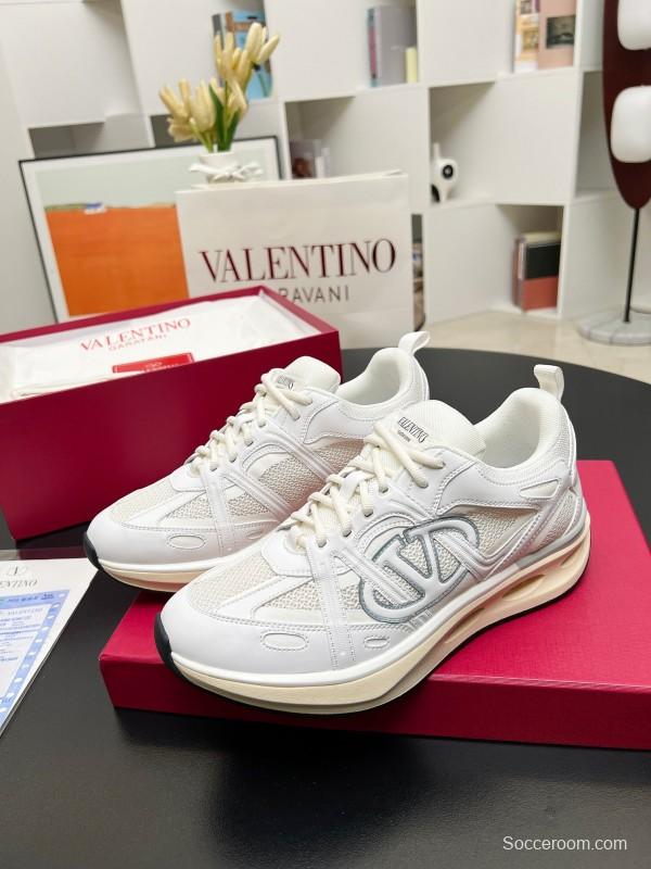 2025 Unisex Valentino White Mesh TPU Sneakers Vlogo Signature LY00410