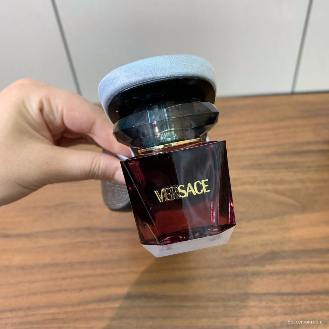 2025 Women VERSACE Silver Leather Slippers