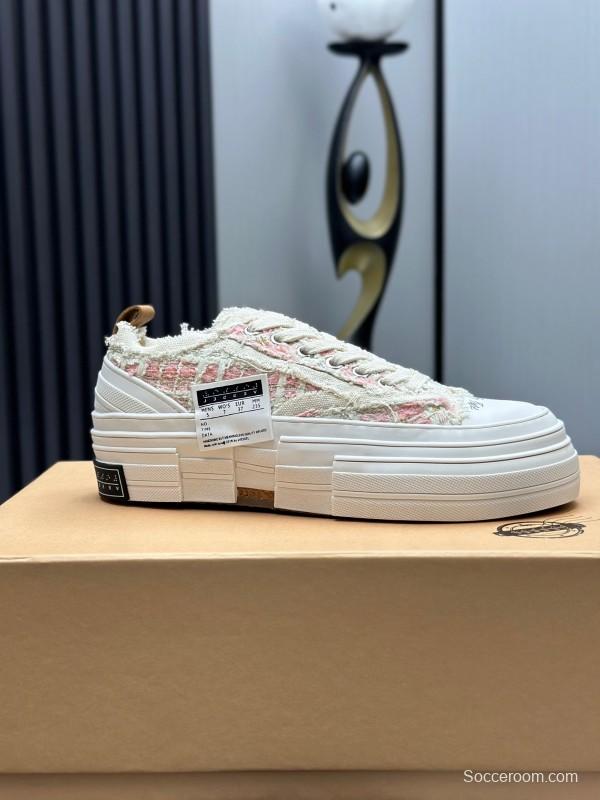 2025 Unisex XVESSEL White Canvas Plimsolls Distressed Design AS00260