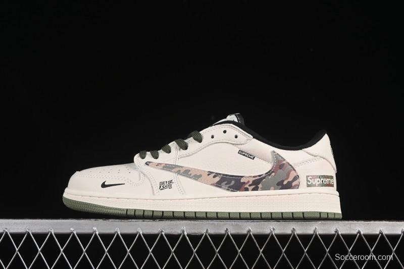 Nike Travis Scott x Fragment Design x Air Jordan 1 Low OG SP AJ1 Low Top Casual Sneakers - XS2024-046
