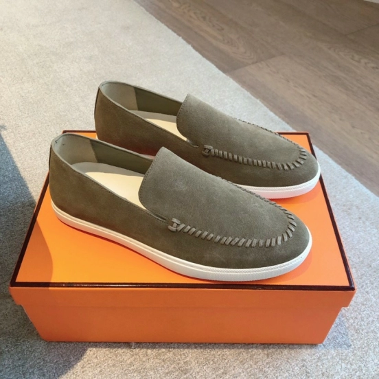 2025 Unisex Hermès Brown Suede Plimsolls AS00380