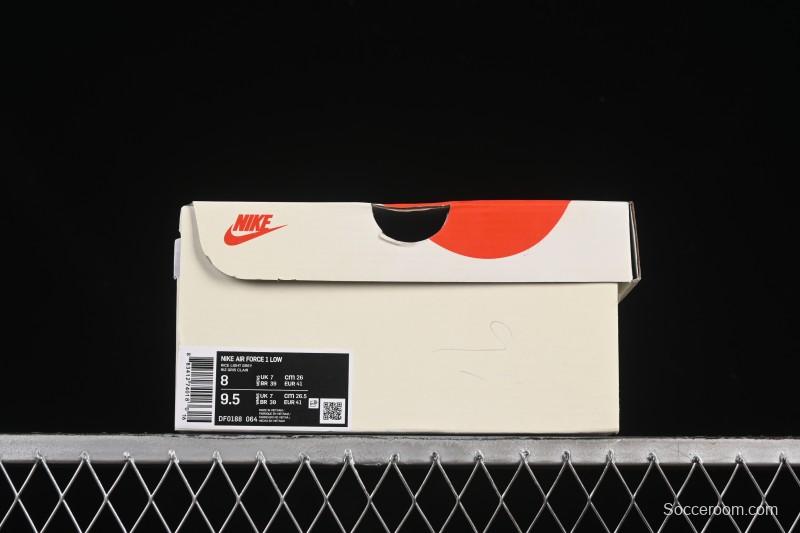 Nike Air Force 1 '07 Low Dior Collaboration Gray Floral Low-Top Casual Sneakers - DF0188-064