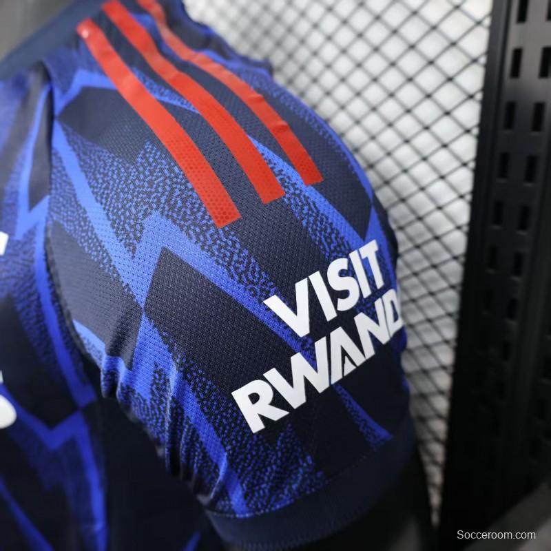 Player Version 25/26 Arsenal Third Blue with Geometric Lightning Pattern Jersey