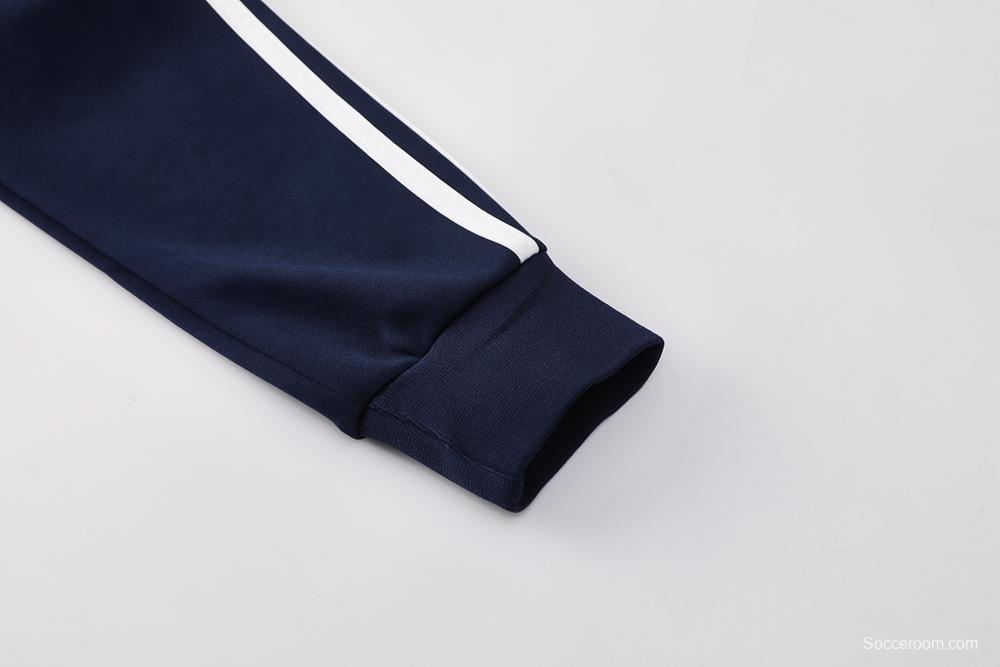 25/26 Real Madrid Navy/White Full Zipper Jacket +Long Pants
