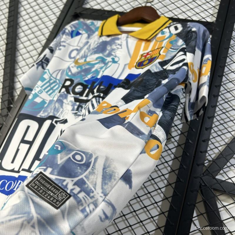 25/26 FC Barcelona White with Collage Art Jersey