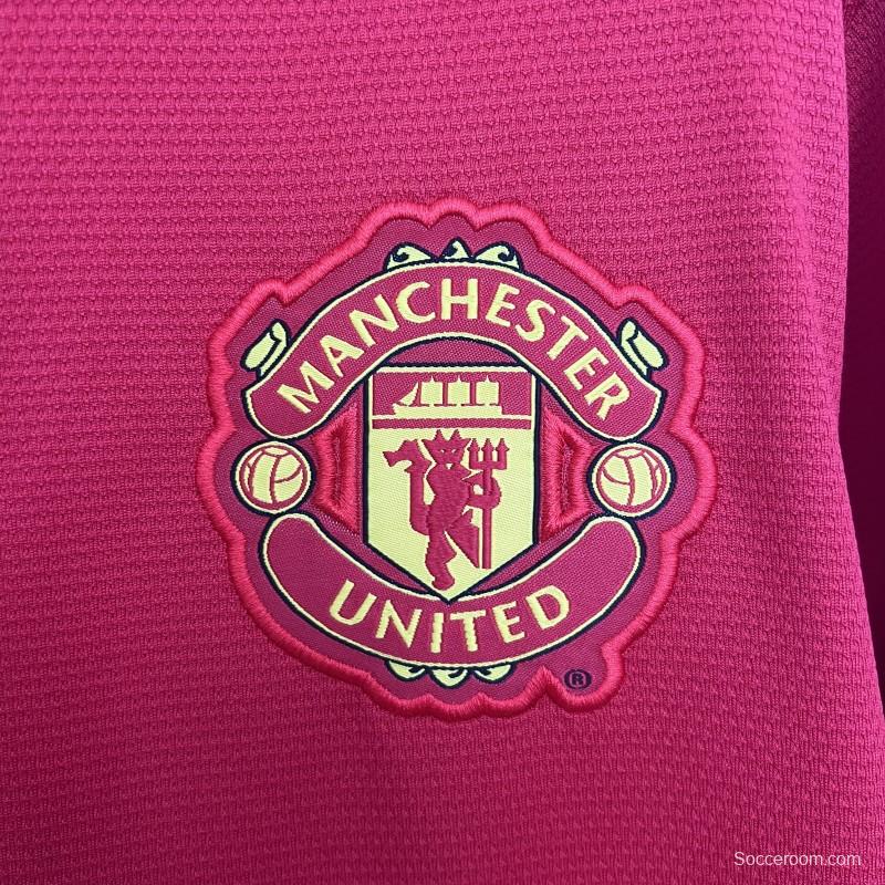 13/14 Retro Long Sleeve Manchester United Home Jersey