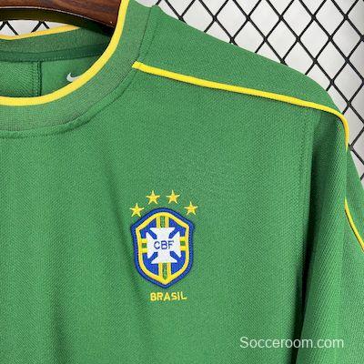 Retro 1998 Brazil Goalkeeper Green Jersey