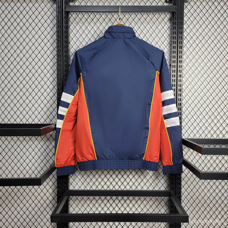 25/26 Arsenal Jacket Navy/Red Windbreaker