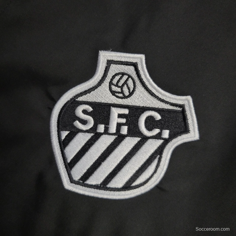 25/26 Santos Jacket Black Windbreaker