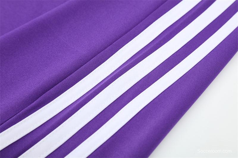 Retro 16/17 Real Madrid Purple Half Zipper Jacket