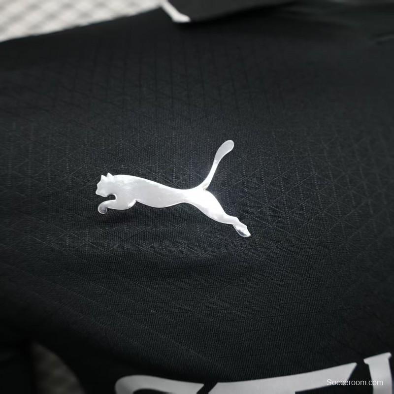 Player Version 25/26 Manchester City Away Long Sleeve Black Jersey