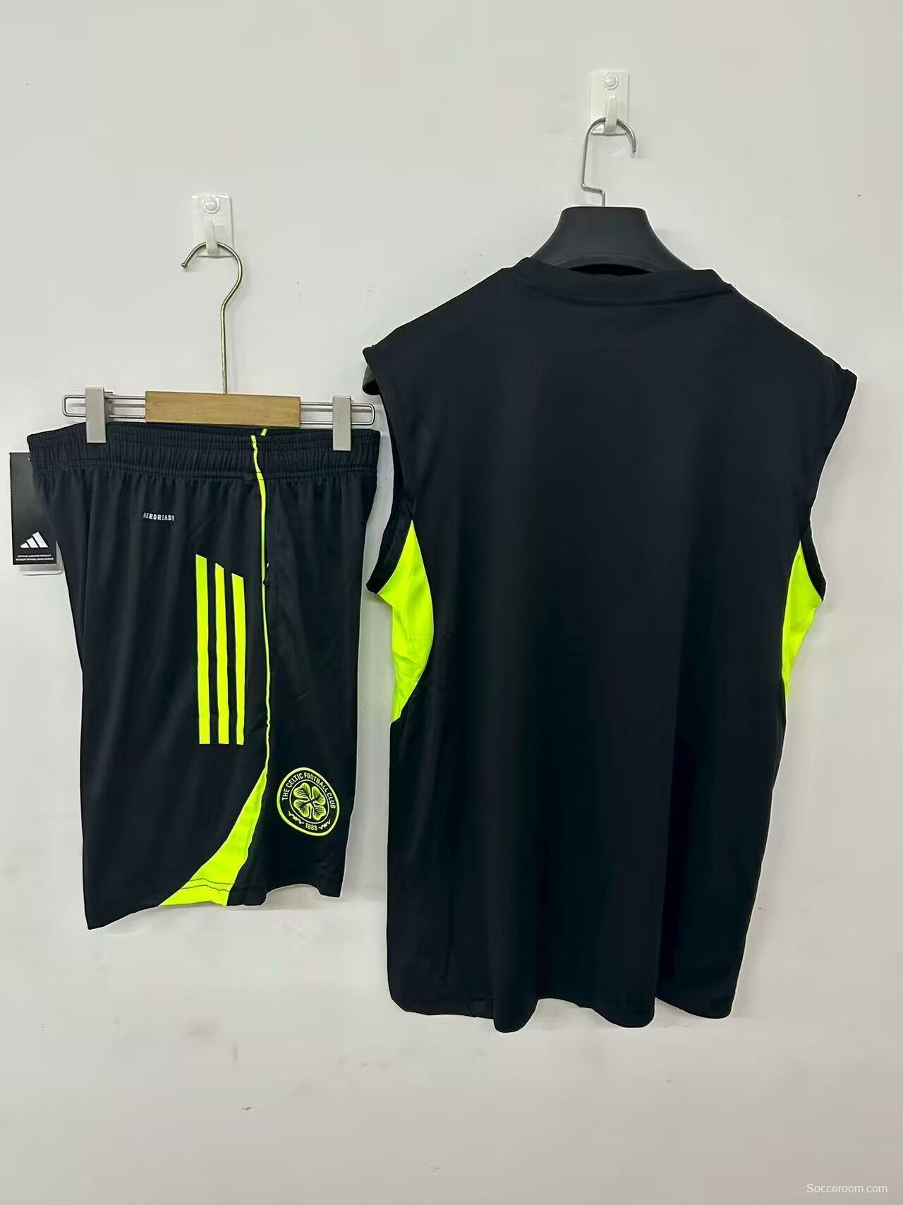 25/26 Celtics Vest Jersey Black+ Shorts
