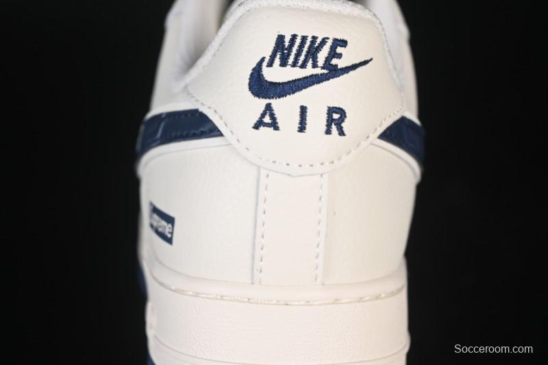 Nike Air Force 1'07 Low Supreme Co-branded Ripple Beige Blue Casual Skate Shoes - XY2025-001