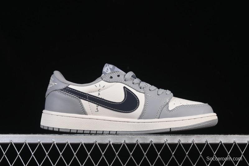 Nike Travis Scott x Fragment Design x Air Jordan 1 Low OG SP AJ1 Low-Top Casual Sneakers - LD2025-023