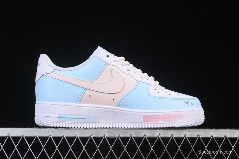Nike Air Force 1 '07 Low Casual Sneakers with Custom Design - ZH0316-107