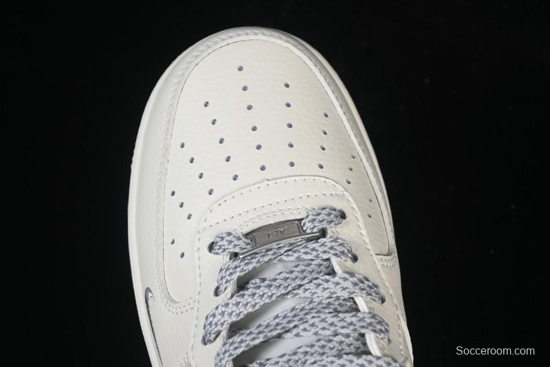 Nike Air Force 1 Mid Light Gray Two-Tone Sole All-Star Starry Sky Mid-Top Casual Skate Shoes - XL0236-232