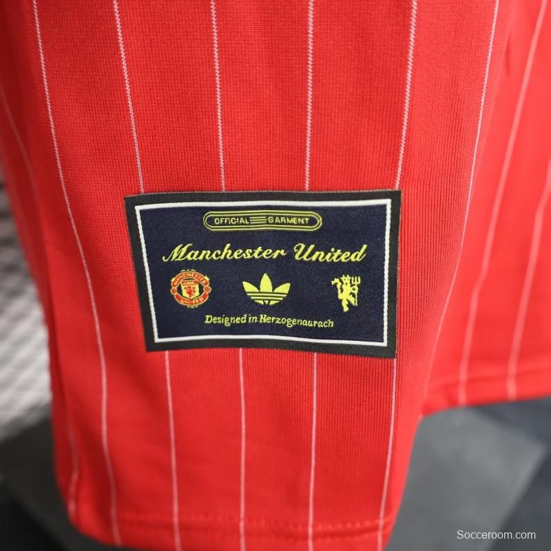 Player Version 25/26 Manchester United Red Adidas Original Casual Jersey