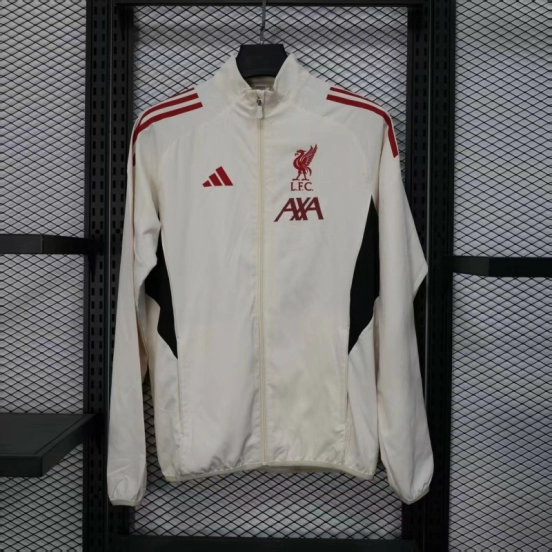25/26 Liverpool White Windbreaker (with Inner Lining)