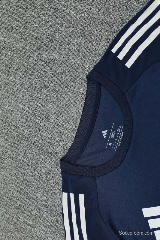 25/26 Real Madrid Navy Short Sleeve Jersey+Shorts