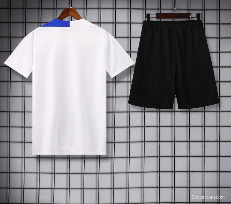 25/26 PSG White Short Sleeve Jersey+Shorts