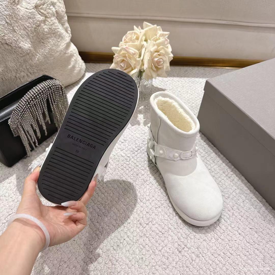 Balenciaga F022 Winter Wool Ankle Boots Snow Boots - F022