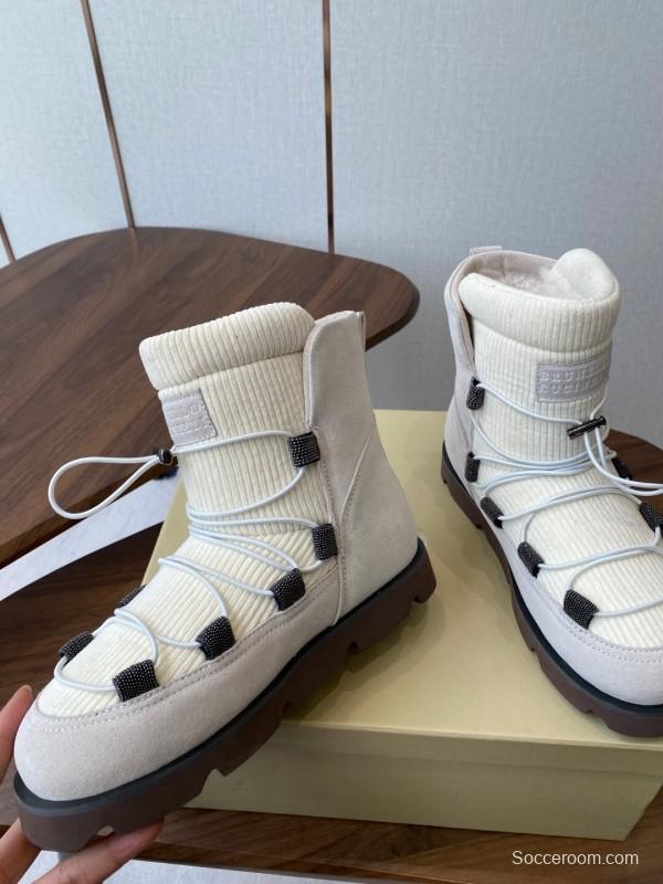 Brunello Cucinelli Open Walk Ankle Boot Winter Snow Boots - AS00410