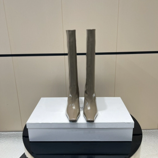 Khaite 2025/SS Square Toe Slip-On High Boots - KFY00490