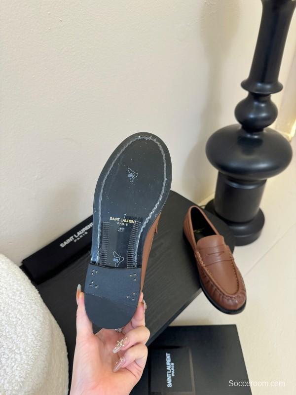 Saint Laurent Classic Loafer Leather Shoes - KFY00350