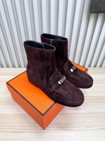 Hermes Kelly Buckle Ankle Boots - LY00390