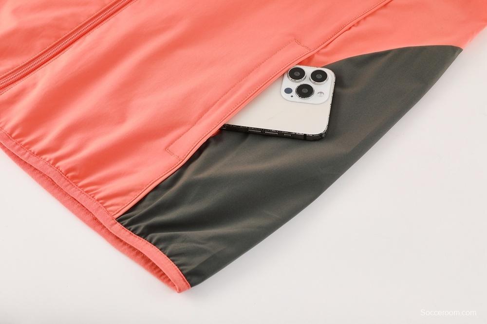 25/26 Bayern Munich Orange S-3XL Half Zipper Jacket+Long Pants