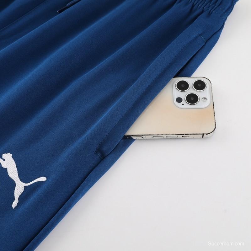 25/26  Manchester City Sky Blue Half Zipper Jacket+Long Pants