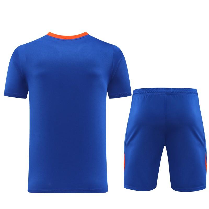2025 Netherlands Blue Short Sleeve+Soccer Shorts