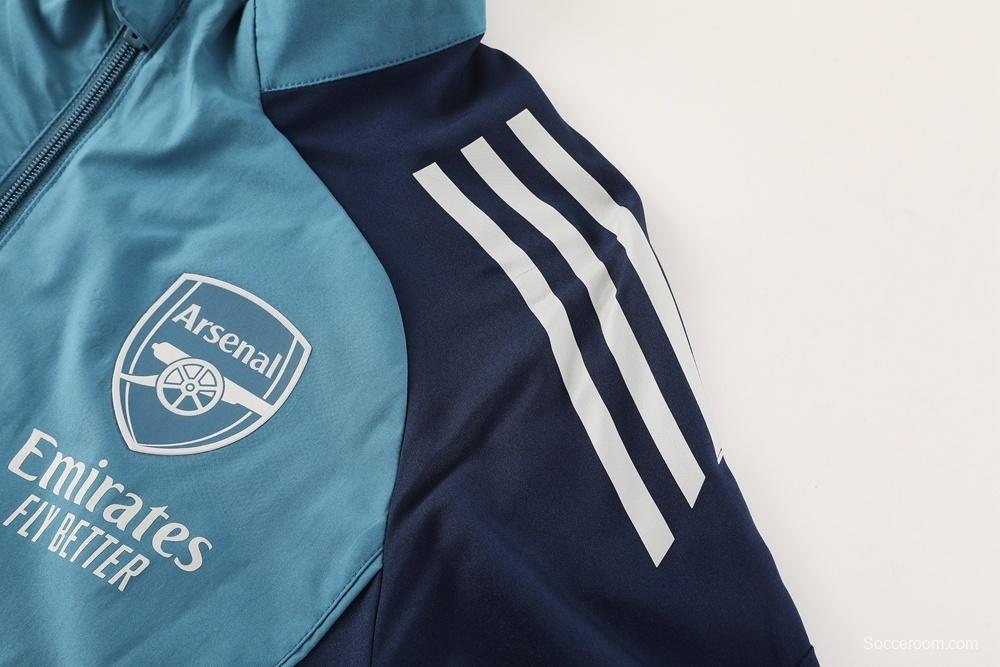 25/26 Arsenal Blue Full Zipper Jacket+Long Pants S-3XL