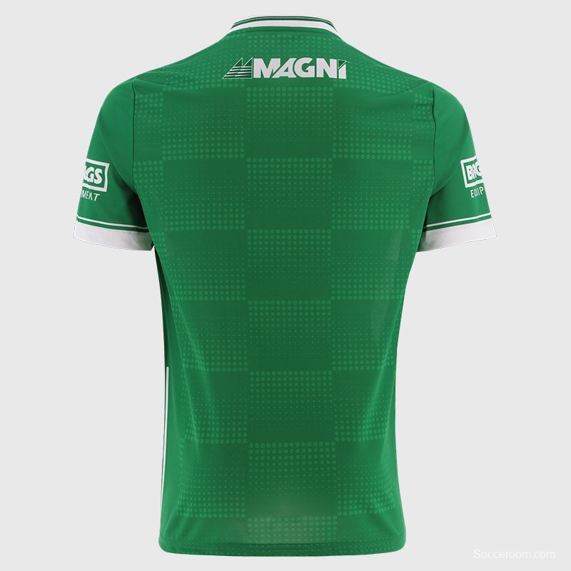 2026 Laois GAA Green with White Horizontal Stripe and Dotted Pattern Jersey