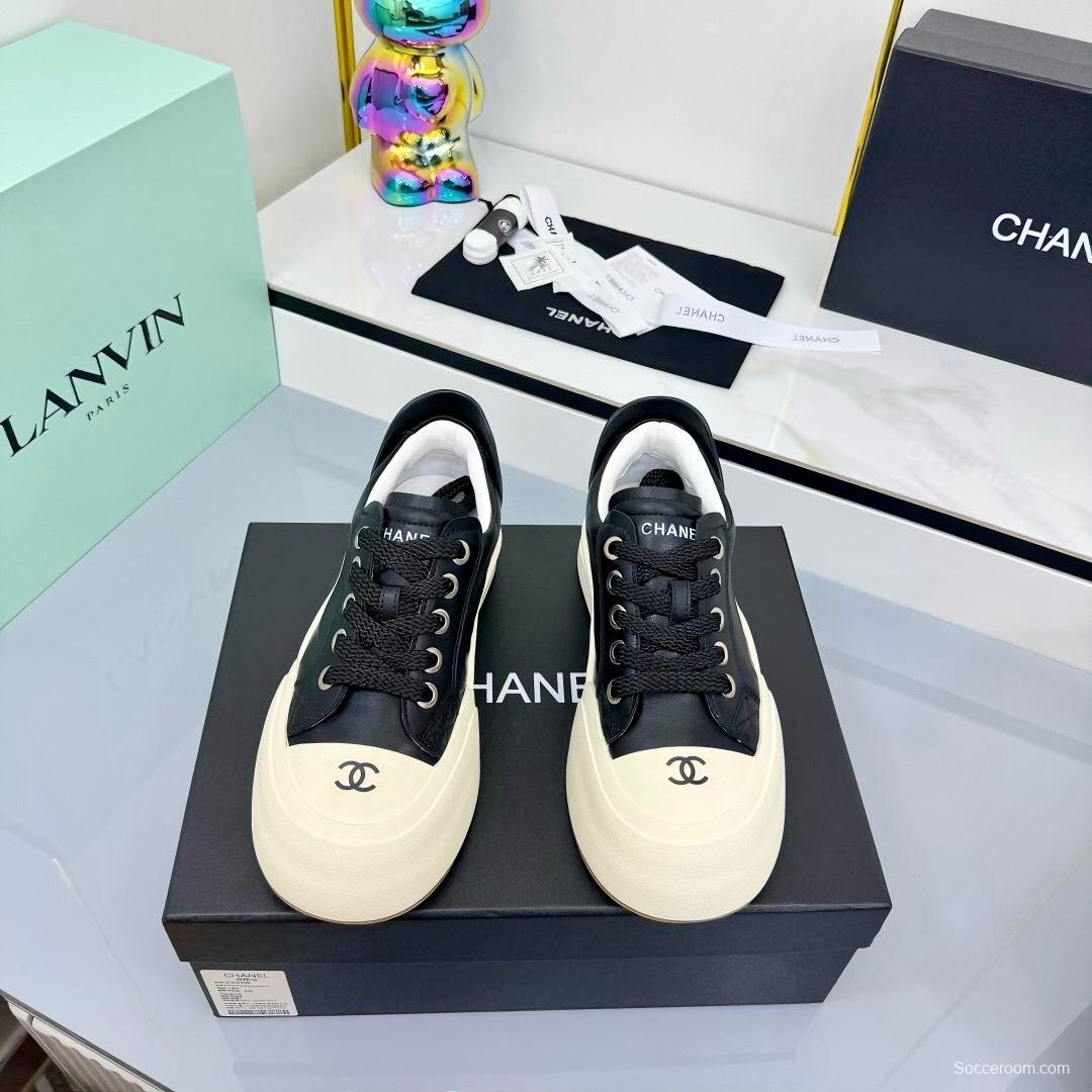 Chanel 2025 SS Loafers Panda Shoes Original Calfskin Casual Sneakers - LY00320