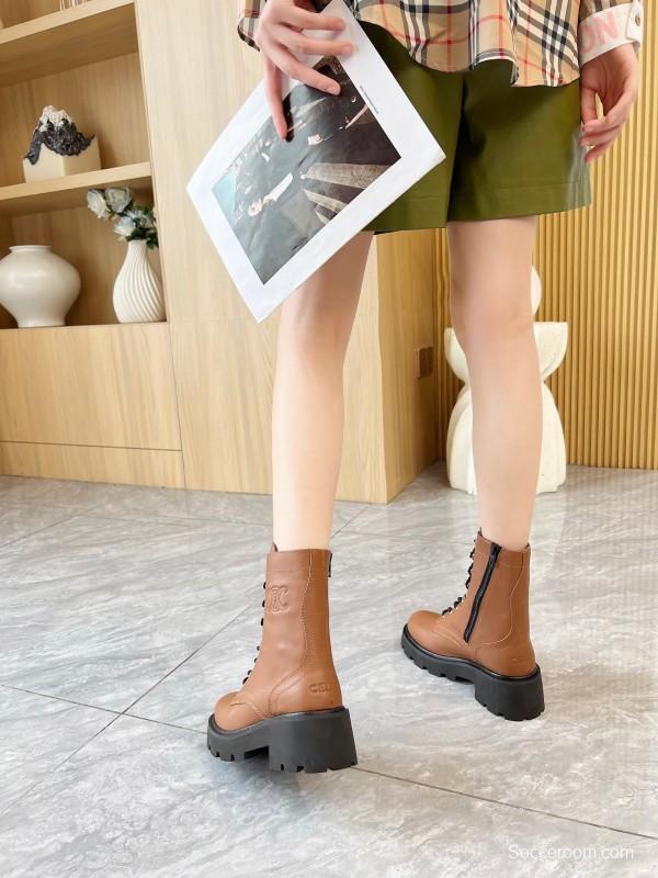 CELINE Triomphe Ankle Boots with 5cm Heel - L Y00340