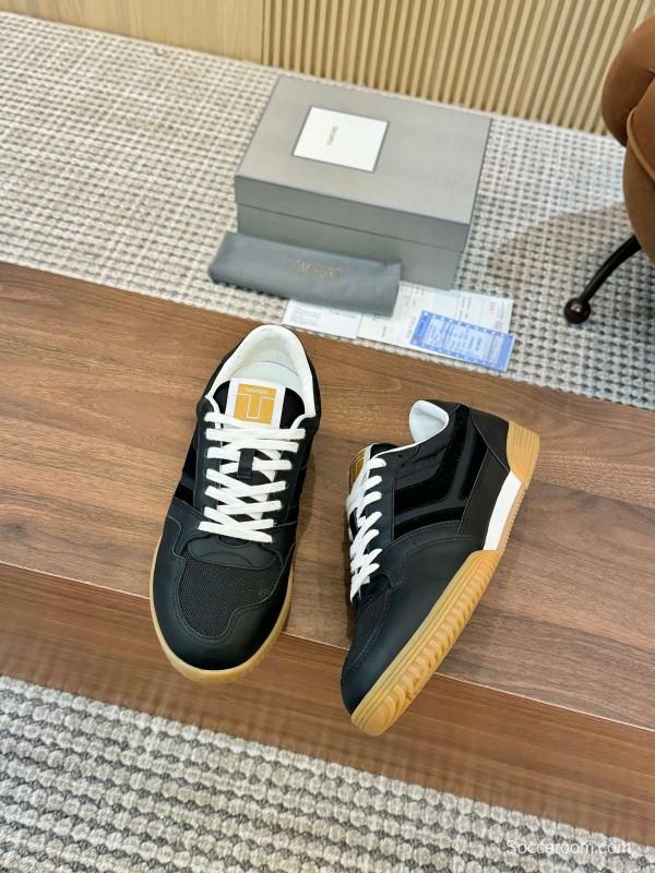 TOM FORD 2025 SS Casual Shoes with Classic Color Blocking and Imported Leather Insole - AS00350