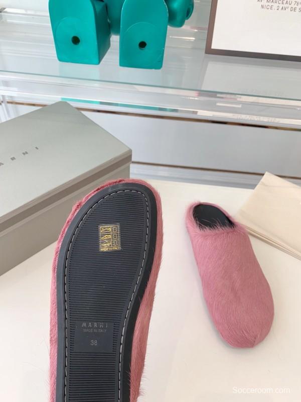 Marni 2025/SS Mule Shoes with Pony Hair - LY00